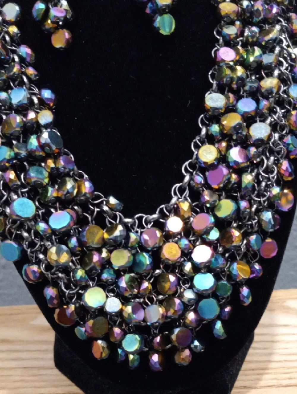 Zi. Colletion Multicolor Disc Statement Necklace & Earring Set
